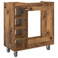 vidaXL Golfová skriňa s kolesom Staré drevo 90 x 45 x 98 cm