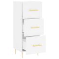 vidaXL Komoda biela 34,5x34x90 cm spracované drevo