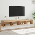 vidaXL TV skrinky s LED svetlami 2 ks dub sonoma 100x30x30 cm