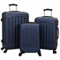 vidaXL Kufor so zámkom 3 ks Tmavomodrá 50 x 31 x 78 cm ABS plast