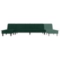 vidaXL Pohovka v tvare L tmavozelená 255x140x70 cm zamat