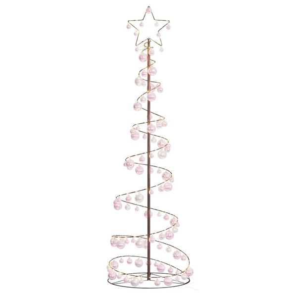 vidaXL LED vianočný stromček s ozdobami 120 LED teplá biela 180 cm