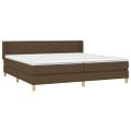 vidaXL Boxspring posteľ s matracom tmavohnedá 200x200 cm látka