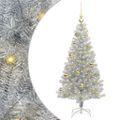 vidaXL Vianočný stromček Strieborná 120 cm PET