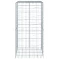 vidaXL Gabiónový kôš s krytom 100x100x200 cm pozinkované železo