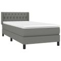 vidaXL Boxspring posteľ s matracom tmavosivá 90x200 cm látka