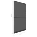 vidaXL Hinged Hmyzová sieť Antracitová a čierna 120 x 240 cm