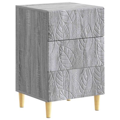 vidaXL Nočný stolík Sivý Sonoma 43 x 39,5 x 66,5 cm Kompozitné drevo