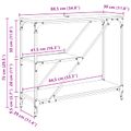 vidaXL Konzolový stôl Staré drevo 88,5 x 30 x 75 cm Kompozitné drevo