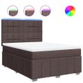 vidaXL Boxspring posteľ s matracom tmavohnedá 160x200 cm látka