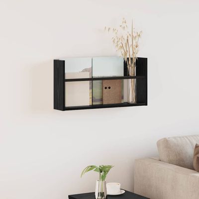 vidaXL Regál na časopisy Čierny dub 60 x 12 x 30 cm Kompozitné drevo