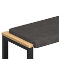 vidaXL Vankúš na lavičku Umelá koža Čierna Hĺbka 35 cm