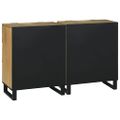 vidaXL Komoda set 2 ks Prírodná 120 x 33 x 75 cm Masívne mango drevo