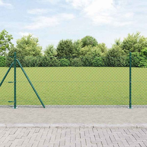 vidaXL Zvarené drôtené pletivo s betónovým základom 25 x 0,8 m Zelená