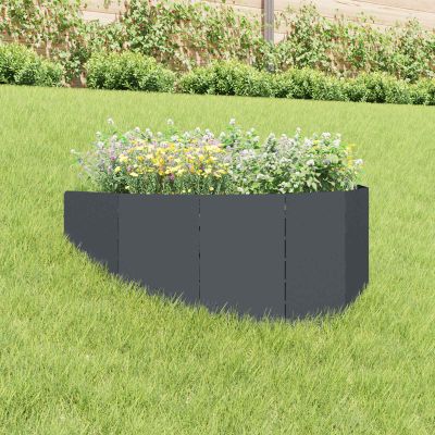 vidaXL Obrubník trávnika 100 x 45 cm Oceľ Antracitová