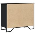 vidaXL Komoda so zásuvkami, čierna 91x35,5x74,5 cm, kompozitné drevo