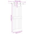 vidaXL Posuvné dvere NARVIK Prírodná a čierna 80 x 210 cm (152,5 cm)