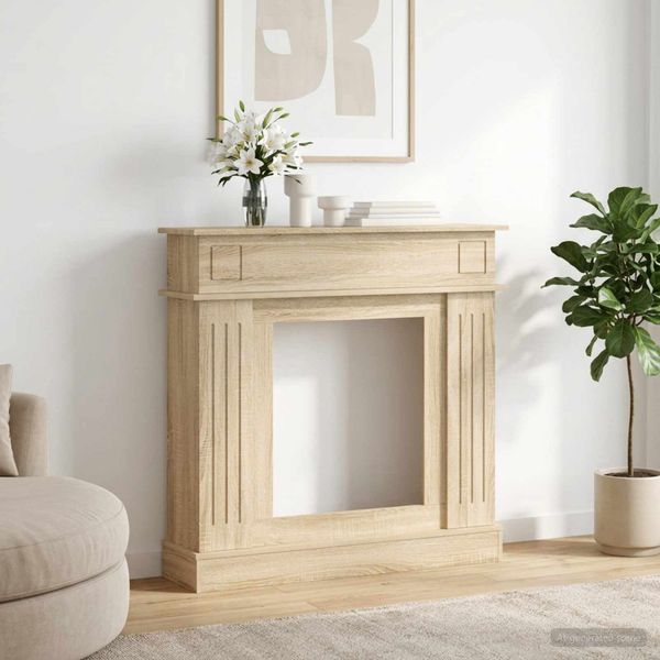 vidaXL Rám krbu Dub sonoma 102 x 26 x 100 cm Kompozitné drevo