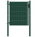 vidaXL Plotová brána PVC a oceľ 100x81 cm zelená
