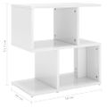 vidaXL Nočné stolíky 2 ks, lesklé biele 50x30x51,5cm, kompozitné drevo