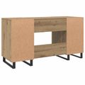 vidaXL Stôl dub artisan Kompozitné drevo 140 x 50 x 75 cm