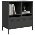 vidaXL Komoda čierna 68x39x73,5 cm oceľ valcovaná za studena