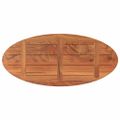 vidaXL Stolová doska 120x60x2,5 cm oválna masívna akácia