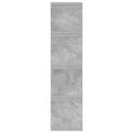 vidaXL Roh na skladovanie CD 4 ks Betónovo sivá 40 x 17 x 17 cm