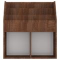 vidaXL Detský stojan na časopisy hnedý dub 71x30x78,5cm spracov. drevo