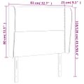 vidaXL Čelo postele so záhybmi modré 83x23x118/128 cm umelá koža