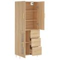 vidaXL Vysoká skrinka dub sonoma 69,5x34x180 cm spracované drevo