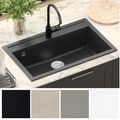 vidaXL Drez Granite 795 x 505 mm Čierna