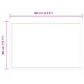 vidaXL Zrkadlo do kúpeľne s LED Priehľadná 60 x 40 cm tvrdené sklo