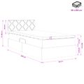 vidaXL Úložná posteľ s čelnou doskou Čierna 90 x 200 cm Zamat