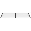 vidaXL Vchodová strieška čierna a priehľadná 239x90 cm polykarbonát