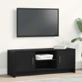 vidaXL TV skrinka, čierny dub, 102x30x37,5 cm, umelé drevo