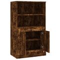 vidaXL Vysoká skrinka dymový dub 60x35,5x103,5 cm kompozitné drevo