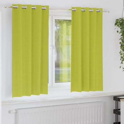 vidaXL Záclony na zatemnenie s krúžkami 2 pcs Zelená 175 x 140 cm