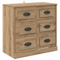 vidaXL Servírovacia skriňa Remeselný dub 70 x 35,5 x 67,5 cm