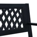 vidaXL Záhradná lavička 125 cm, čierna, oceľ
