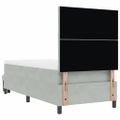 vidaXL Posteľ s pružinovým rámom Svetlosivá 200 x 90 cm Zamat