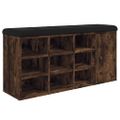 vidaXL Lavička na topánky dymový dub 102x32x50 cm kompozitné drevo