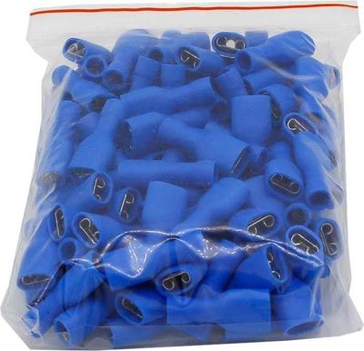 Faston-zdířka 6,3 mm modrá, kábel 1,5-2,5 mm² plná izolácia, bal. 100 ks
