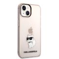 Puzdro Karl Lagerfeld pre iPhone 14 6,1" KLHCP14SHNCHTCP ružové tvrdé puzdro Ikonik Choupette
