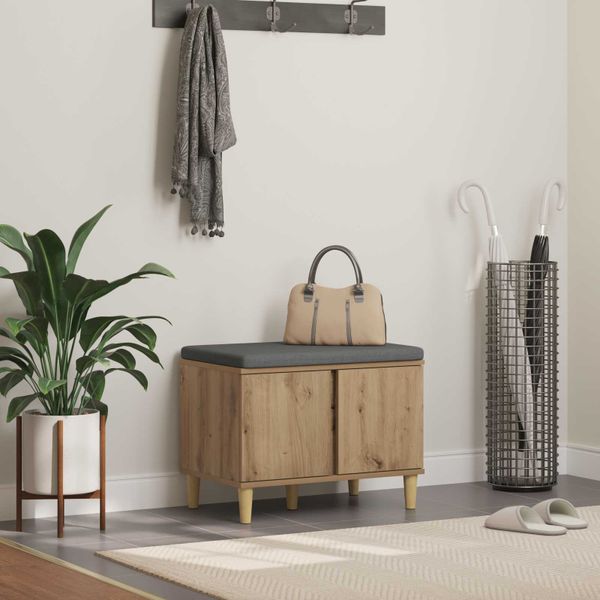 vidaXL Predsieňová lavica Remeselný Dub 60 x 38 x 46 cm