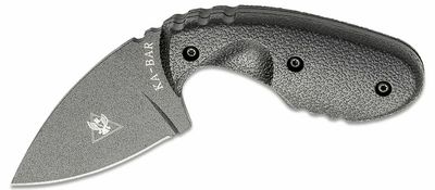 KA-BAR KB-1493TDI INVESTIGATOR taktický nôž 6,8 cm, celočierna, Zytel, puzdro Kydex