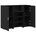 vidaXL Recepčný stôl čierna dub 135x50x103,5 cm kompozitné drevo