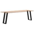 vidaXL Nohy ku konzolovému stolu v tvare U, 2 ks, čierne, 38 x (72-73) cm, oceľové