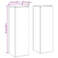 vidaXL Stojan na rastliny 2 pcs Olivovo zelená 24 x 24 x 75 cm Oceľ