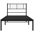 vidaXL Kovový rám postele s čelom čierny 75x190 cm